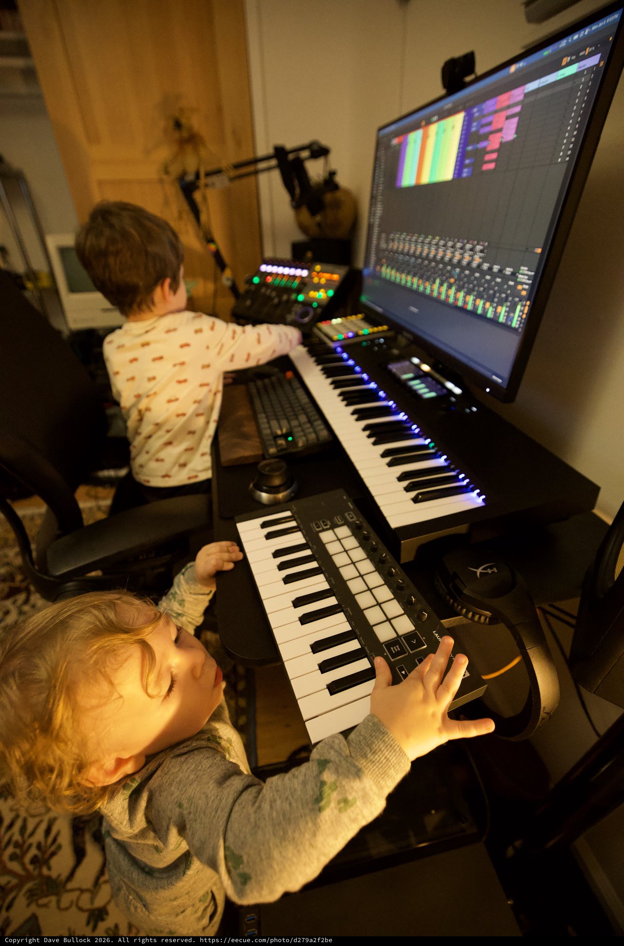 Young Musicians Creating Music in Home Studio