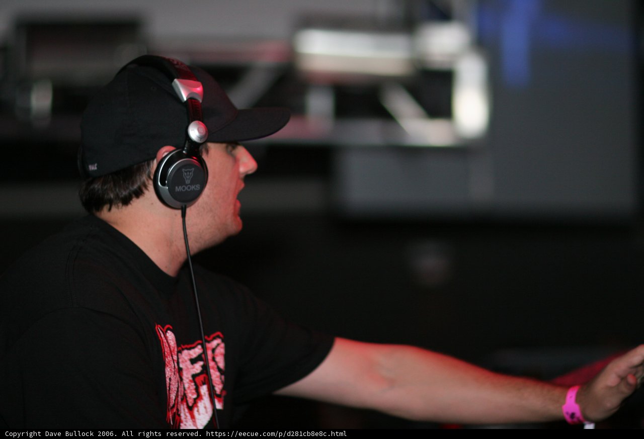 Black Shirted Man with Headphones