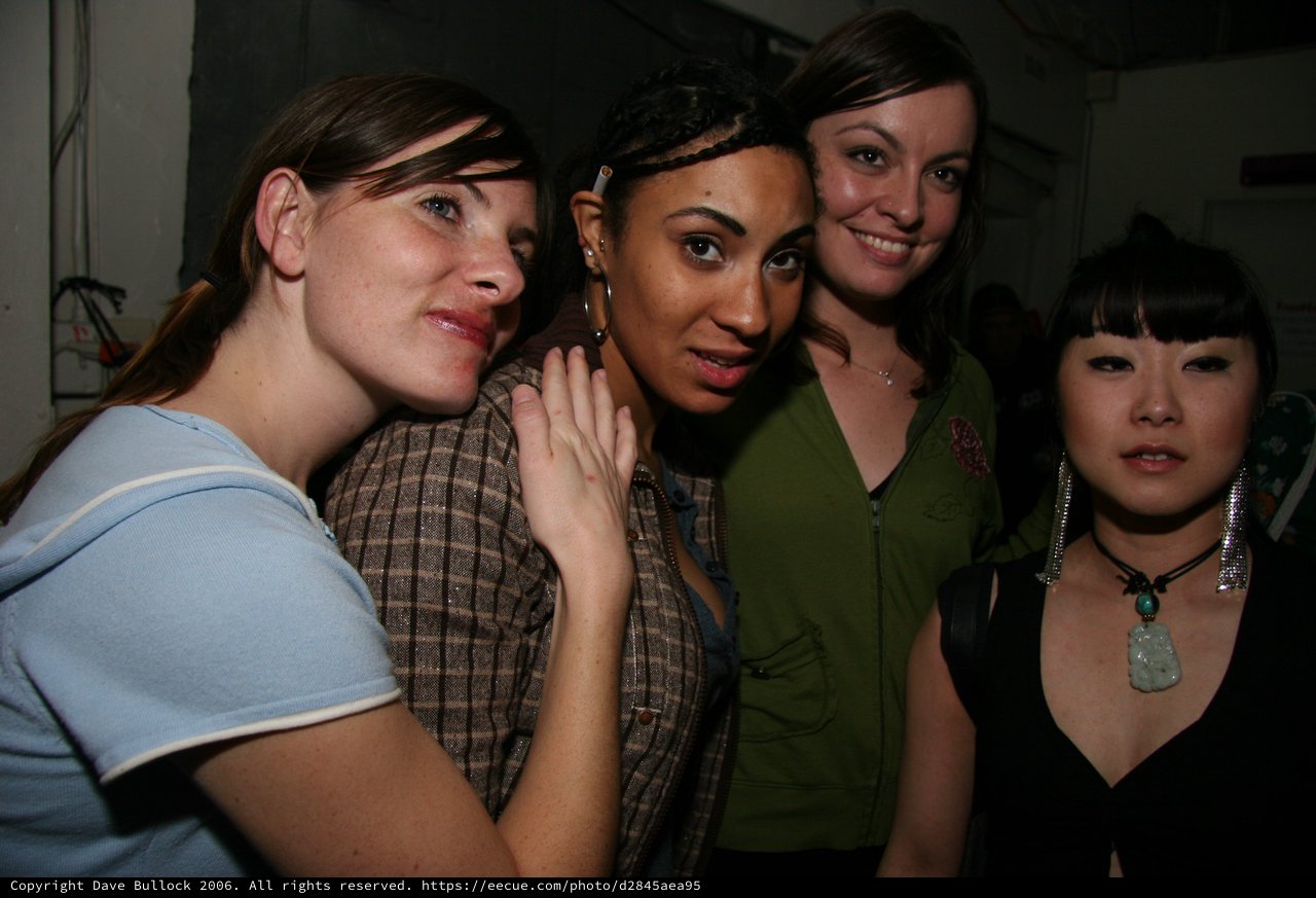 Four Friends Celebrating New Year's Eve 2005