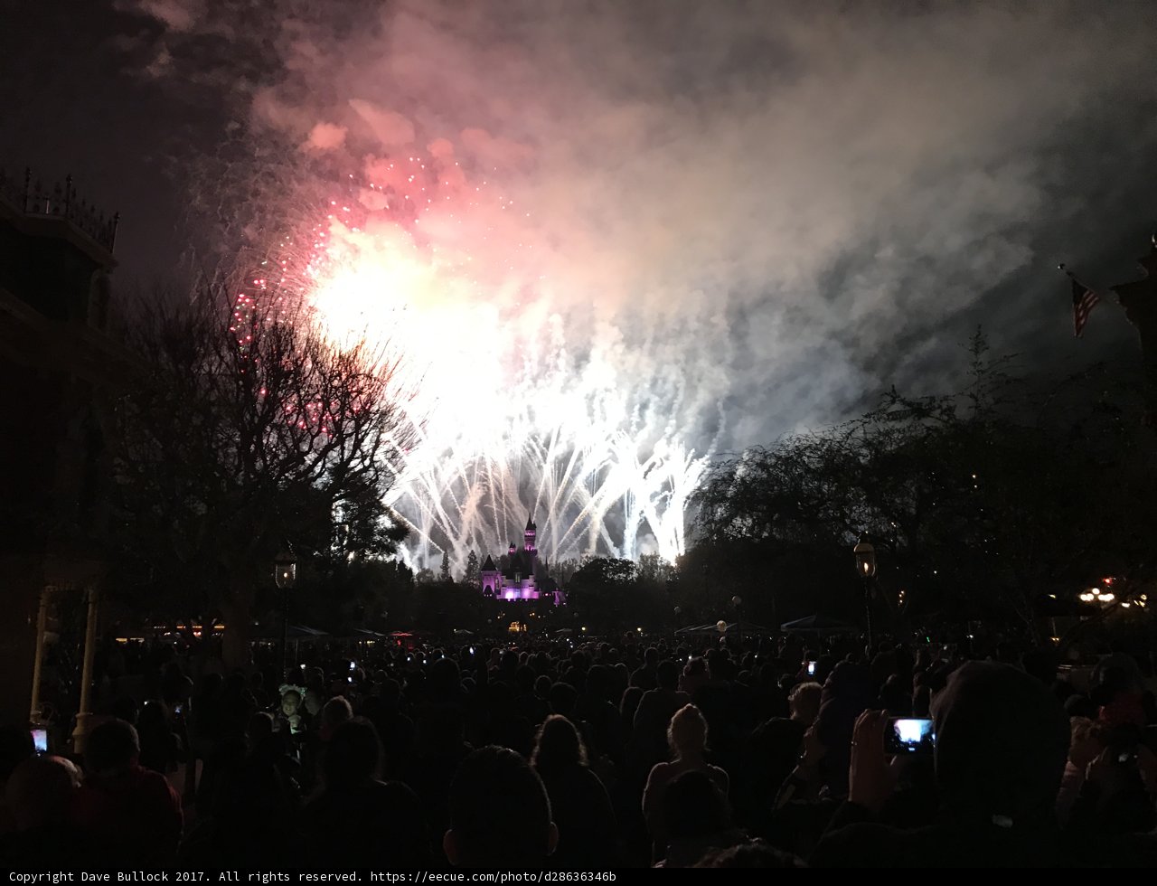 Bursting Fireworks at Disneyland