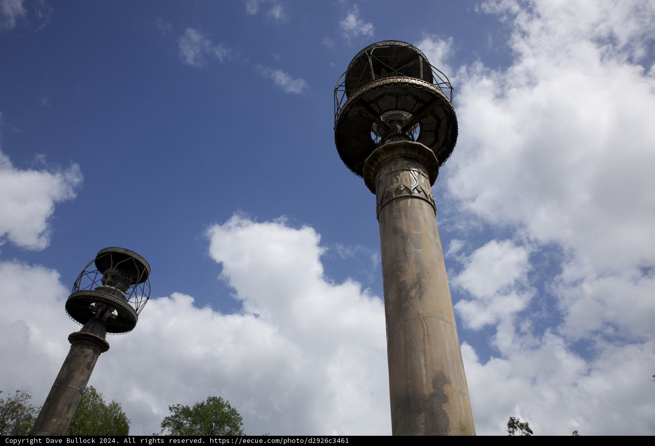 Majestic Pillars under the Blue Sky