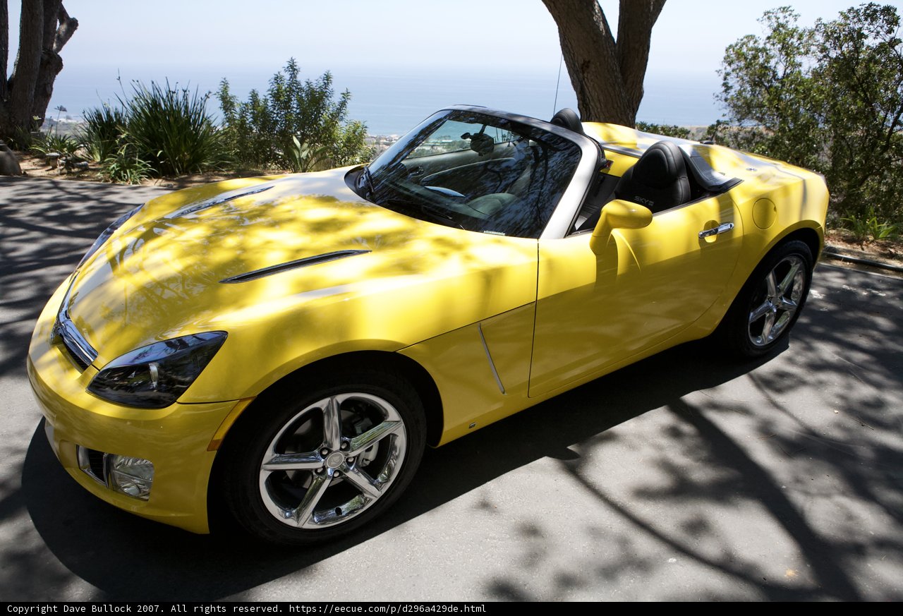Sleek Yellow Sports Car on the Roadside