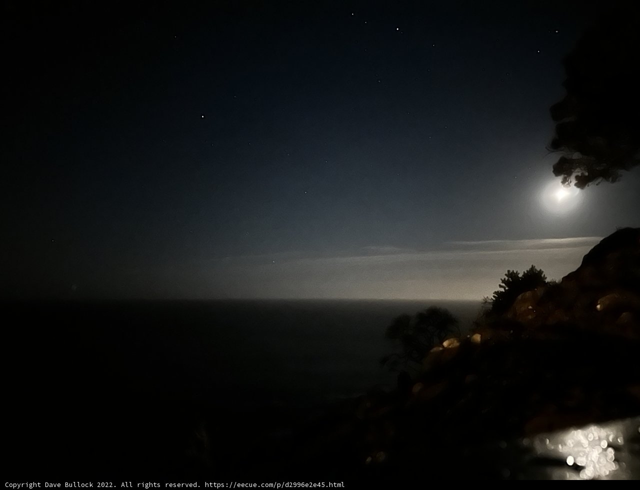 Full Moon Over the Ocean