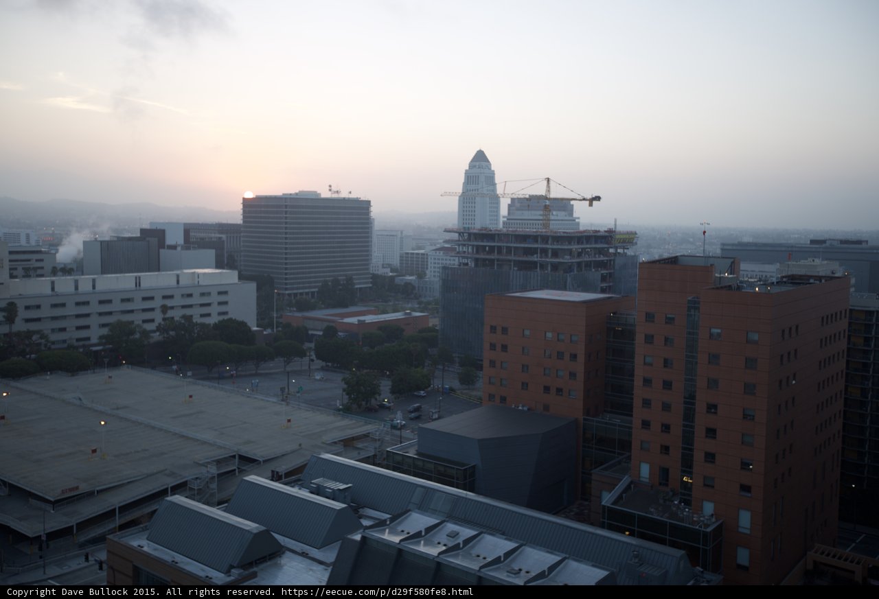 LA City Hall Construction Dusk