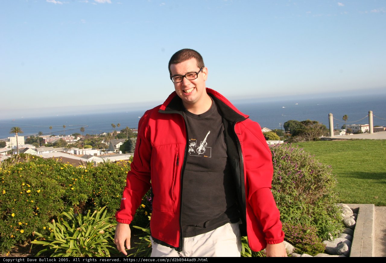 Red Jacket by the Ocean