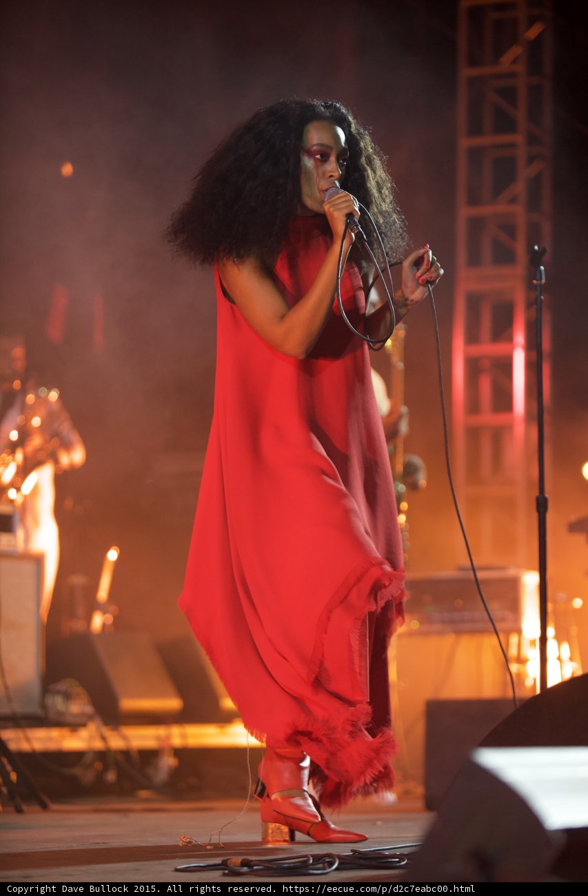 Solange Full Body Graceful Hand Red Outfit Mic Stand Scaffolding