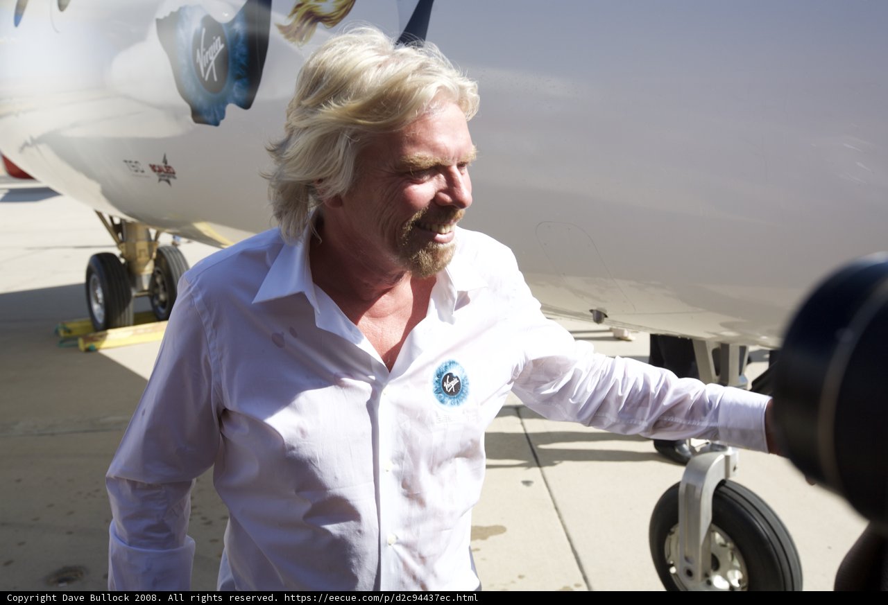 Richard Branson at the Airfield