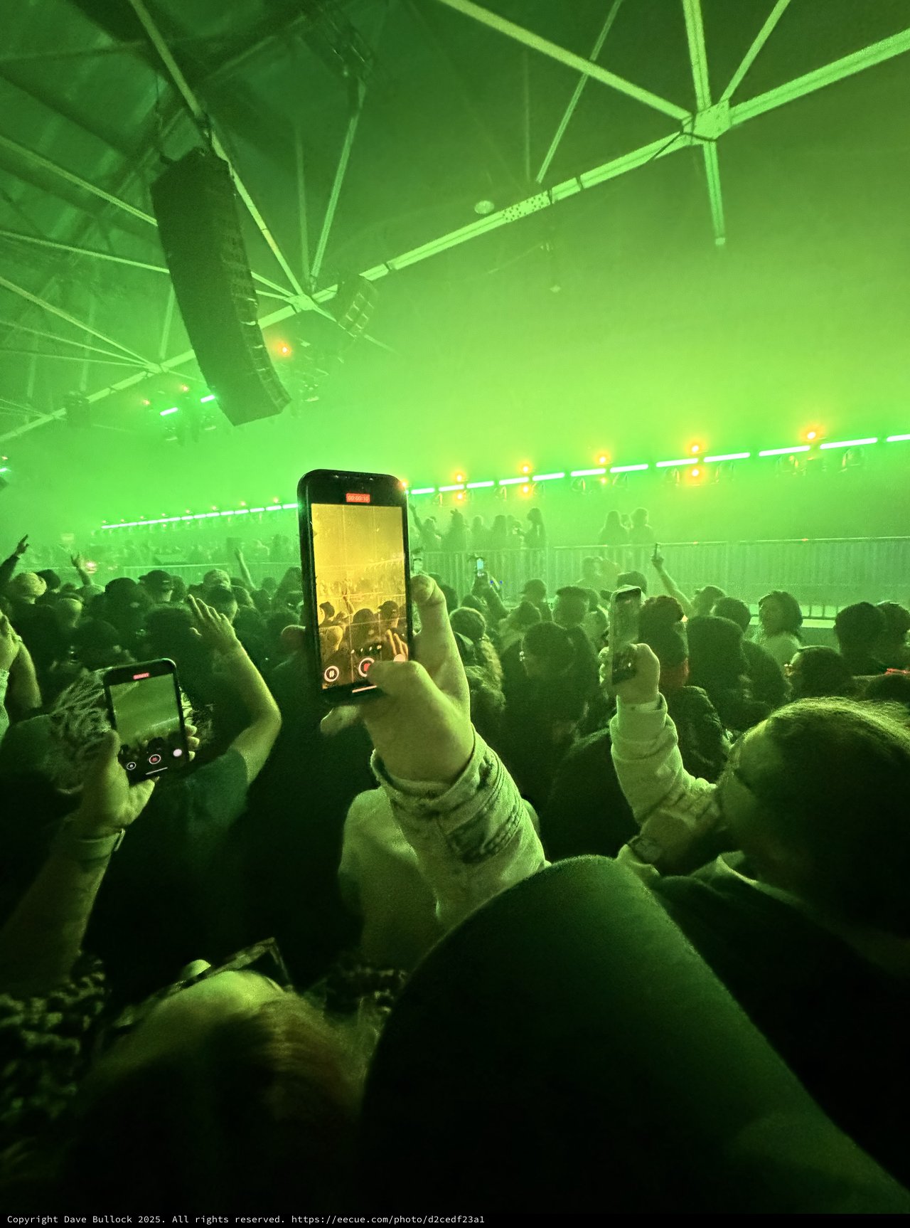 Green Laser Light Show at Electronic Music Concert