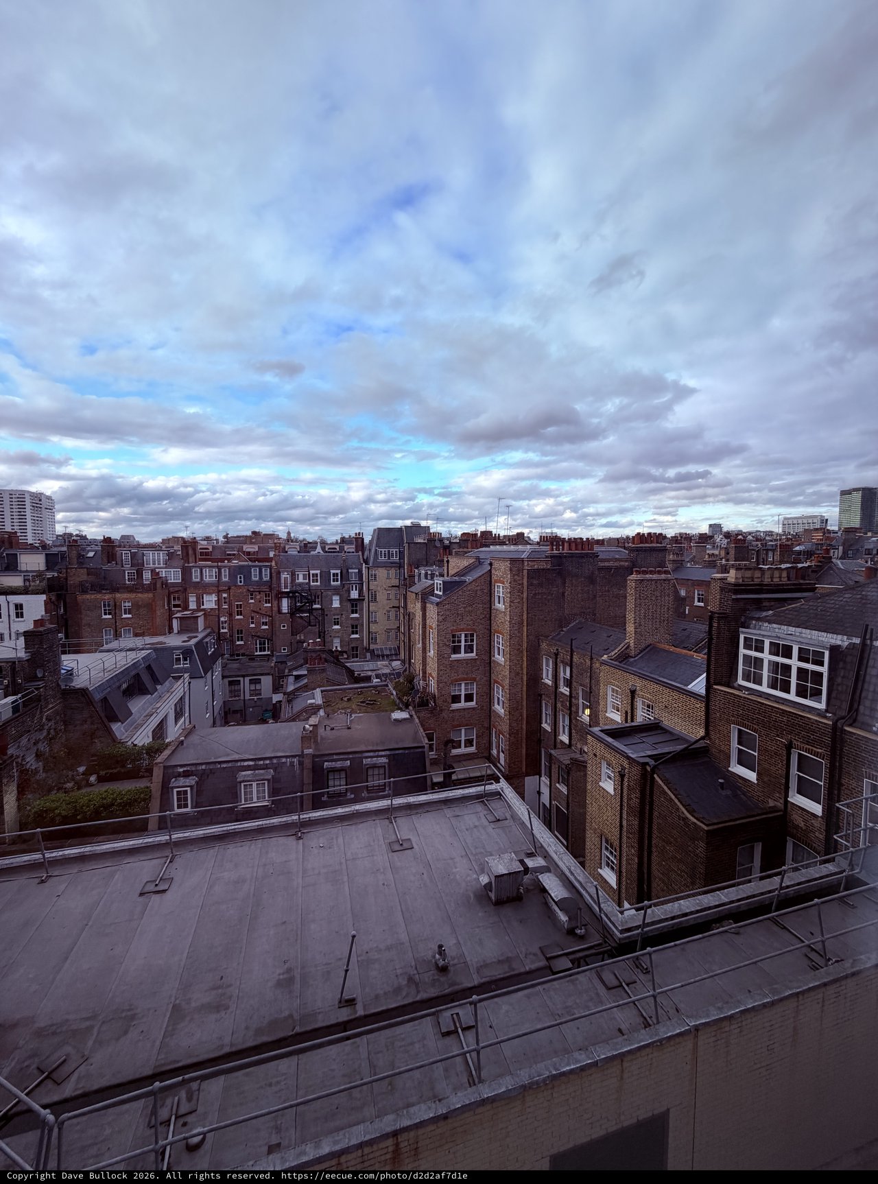 Overcast London Rooftops and Victorian Architecture