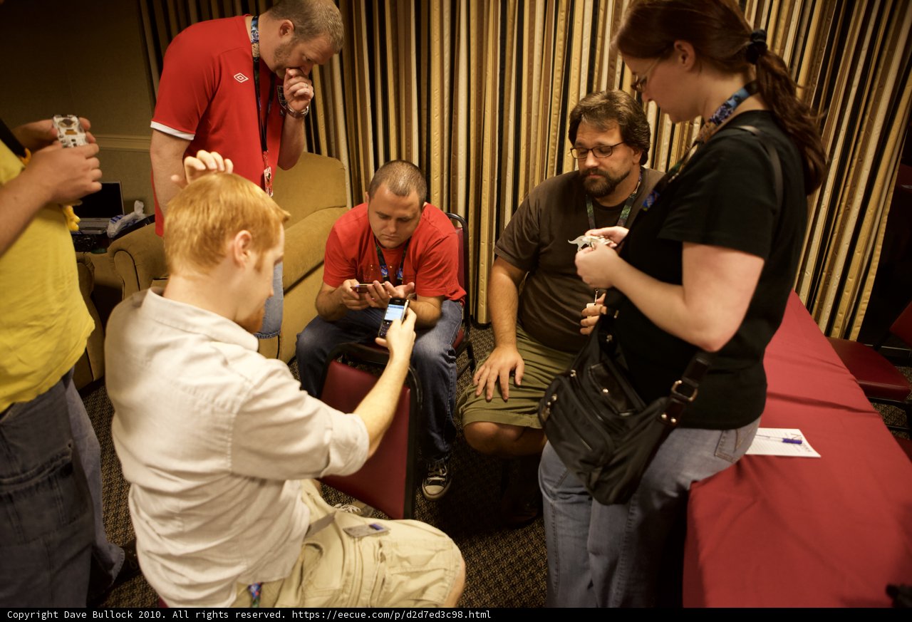 Gamers Gathered Around the Couch