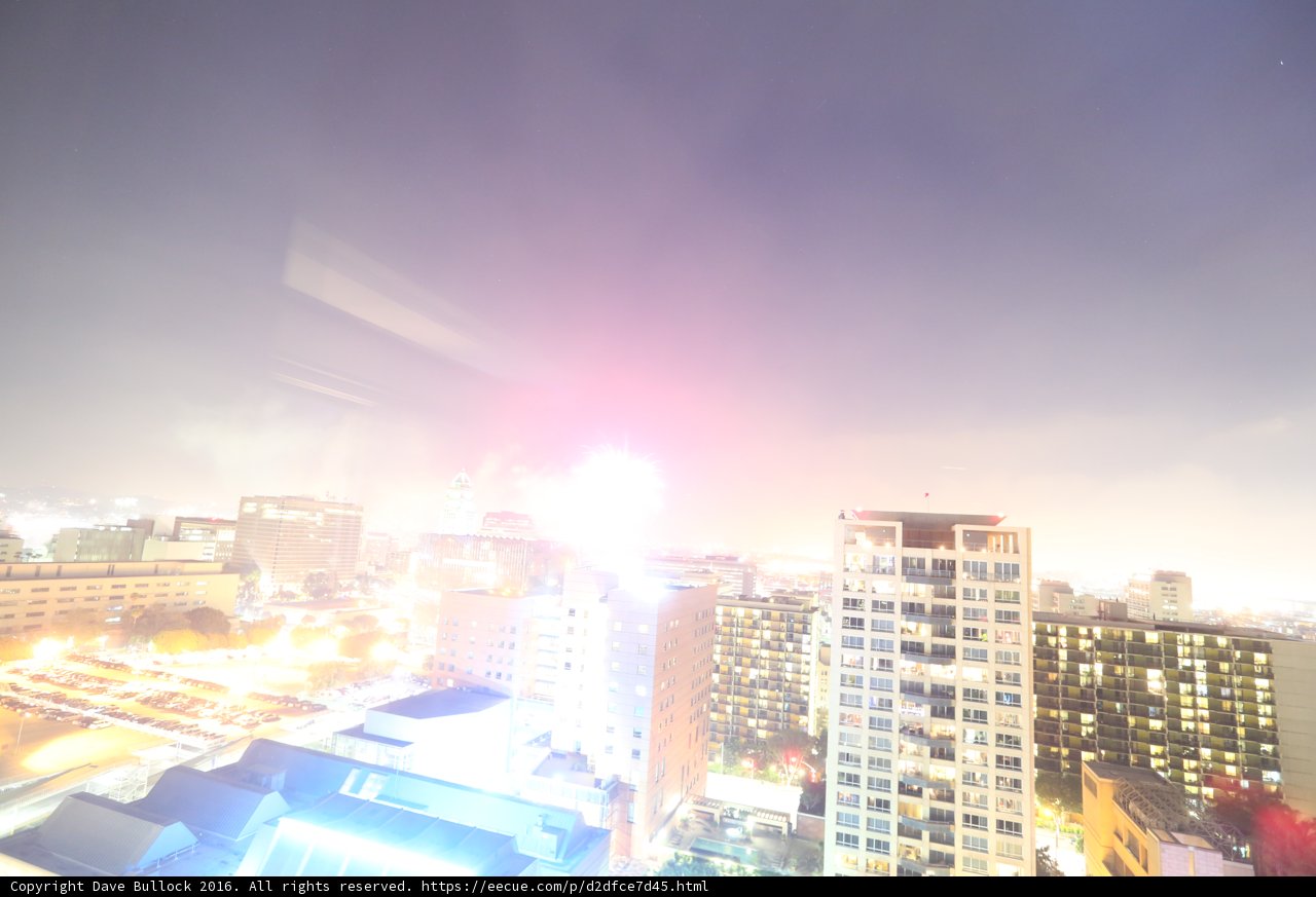 City Lights and Fireworks at The Broad