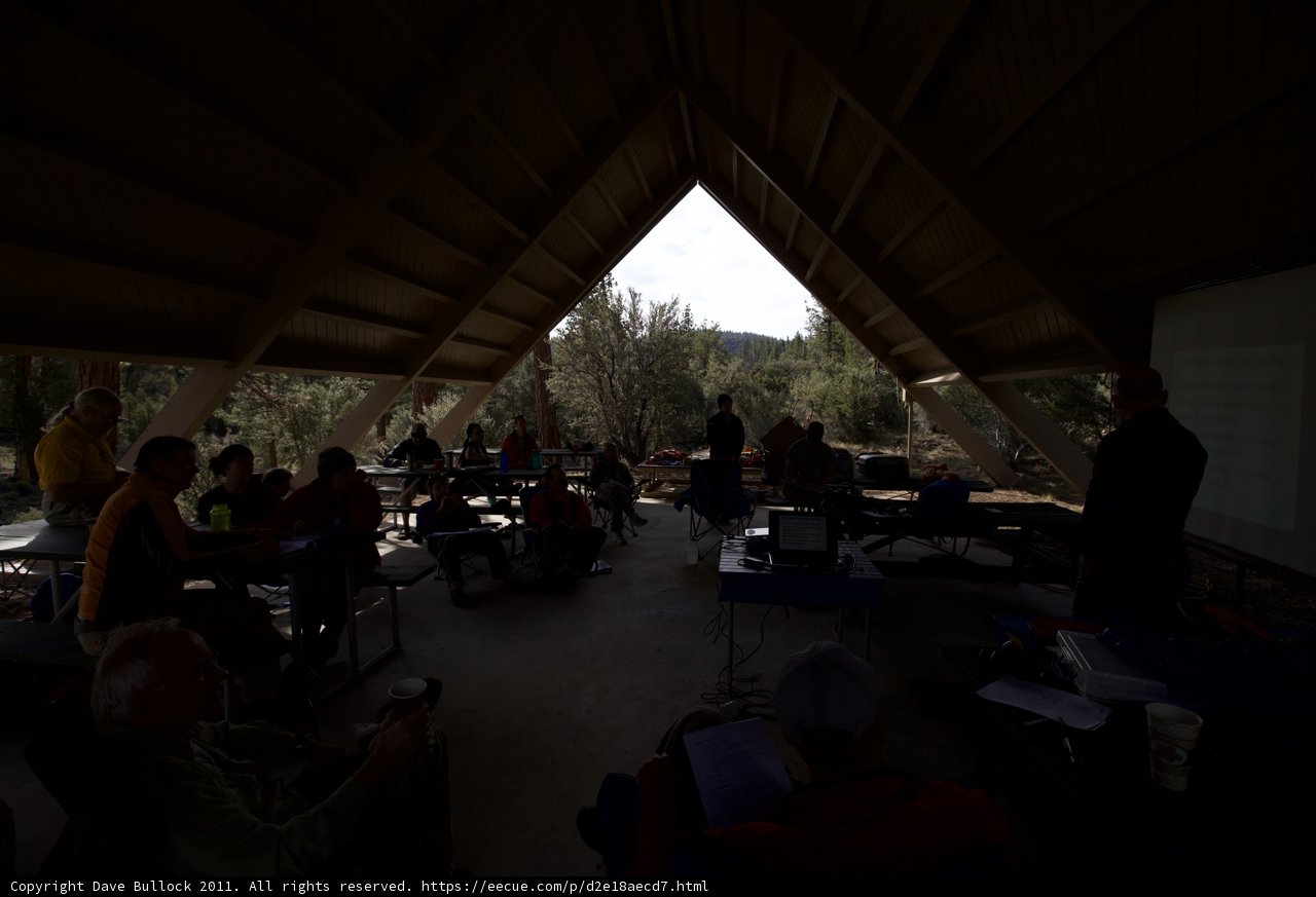 Group Dining in the Indoor Tent