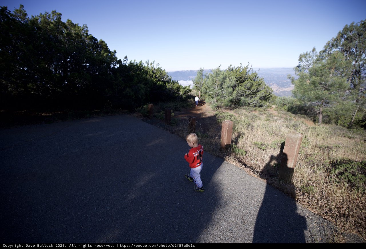 Toddler Explores Summit Trail at Mount Diablo