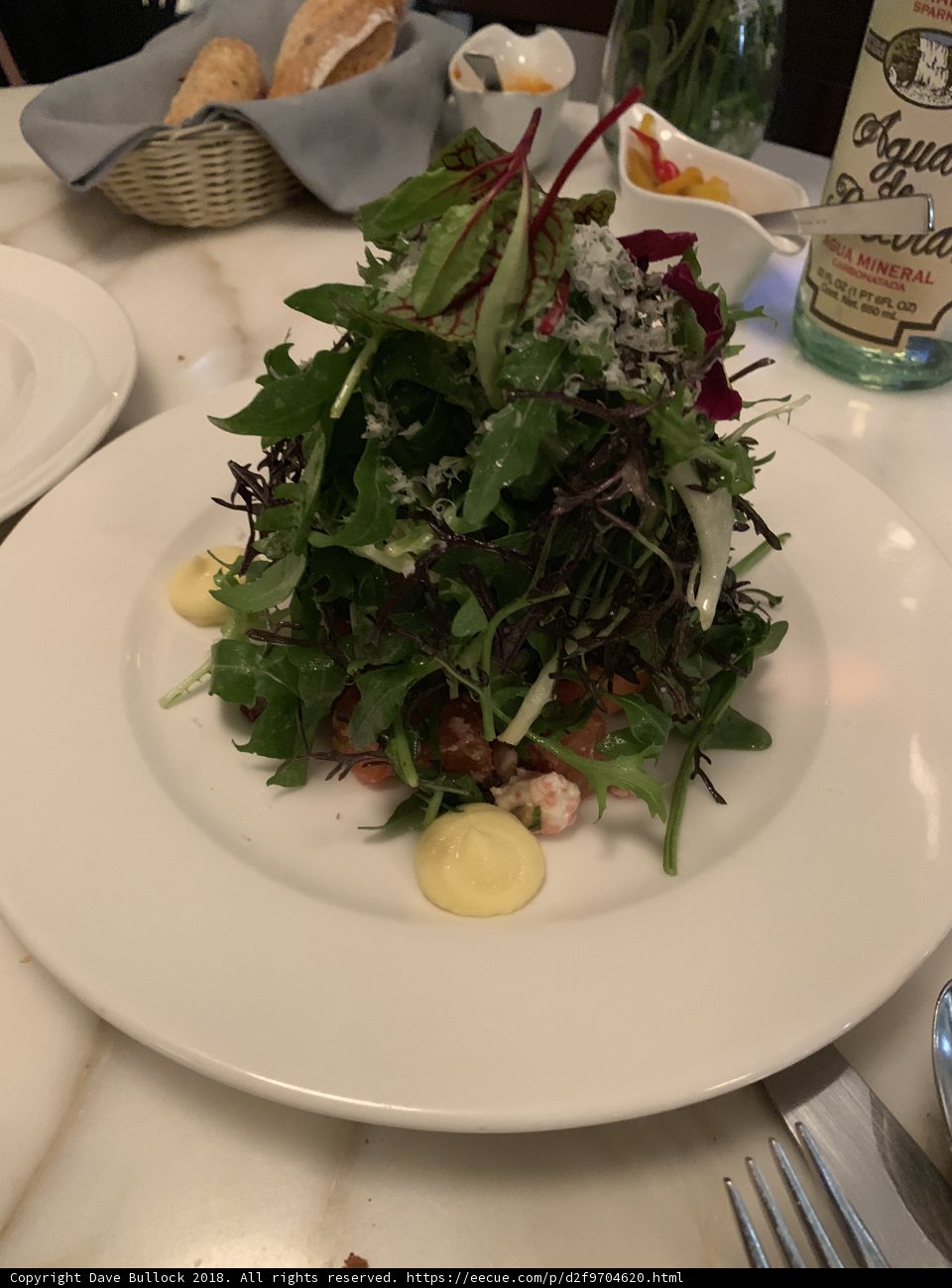 Arugula Salad on White Plate