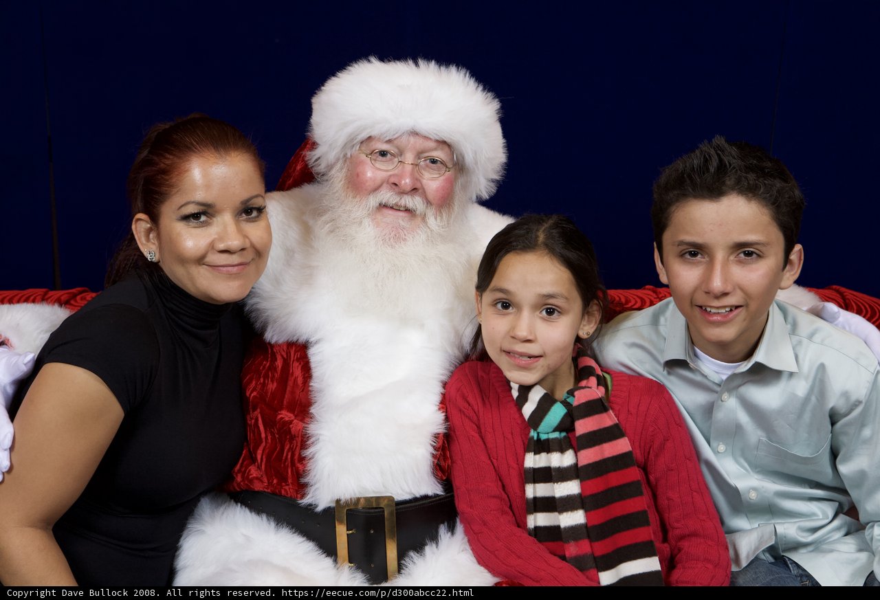 Family Christmas Photo with Santa Claus