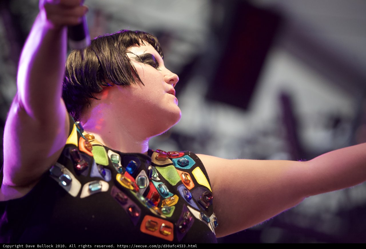 Beth Ditto grooving to the beat