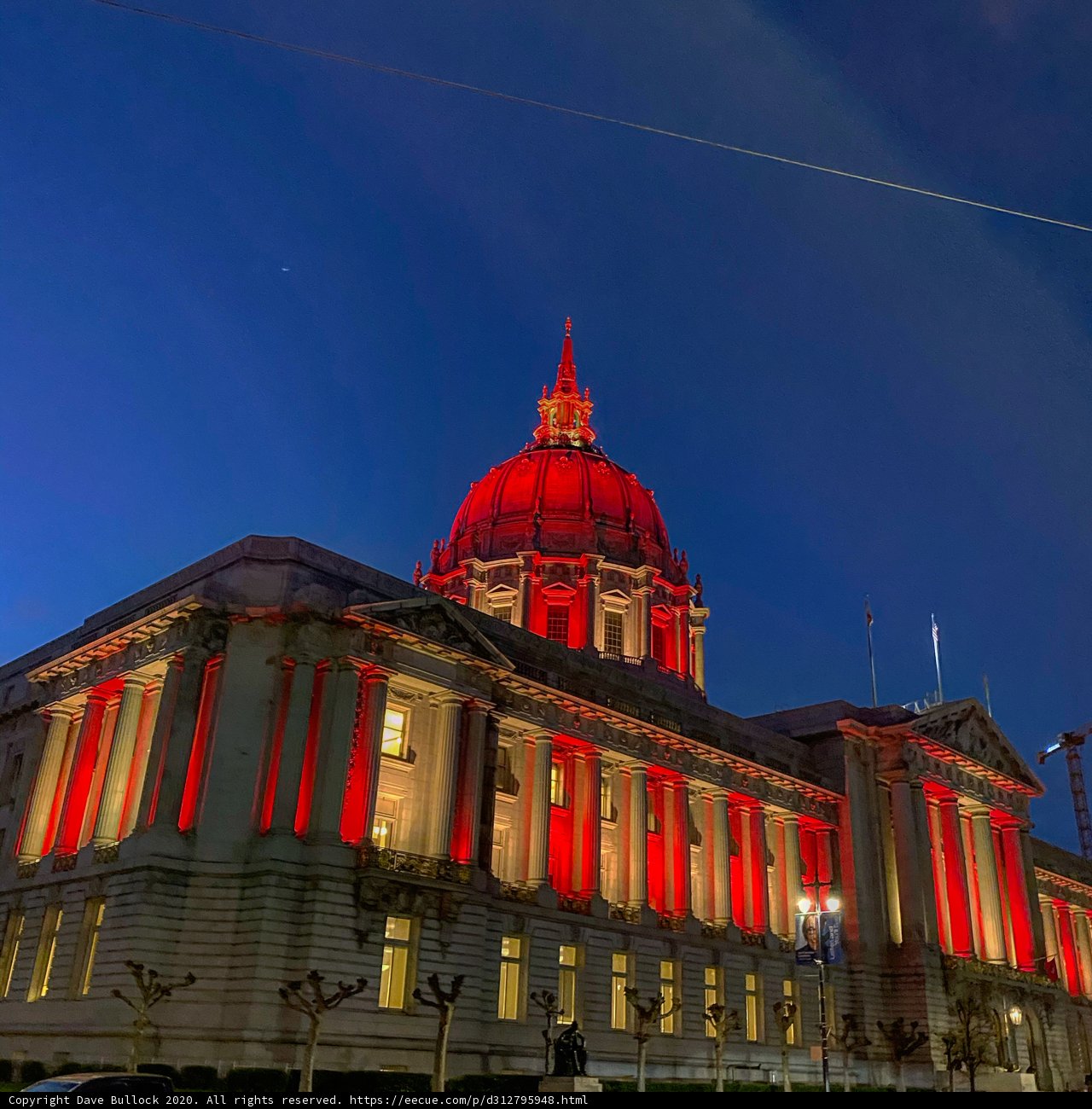 Red and White City Hall in San Francisco