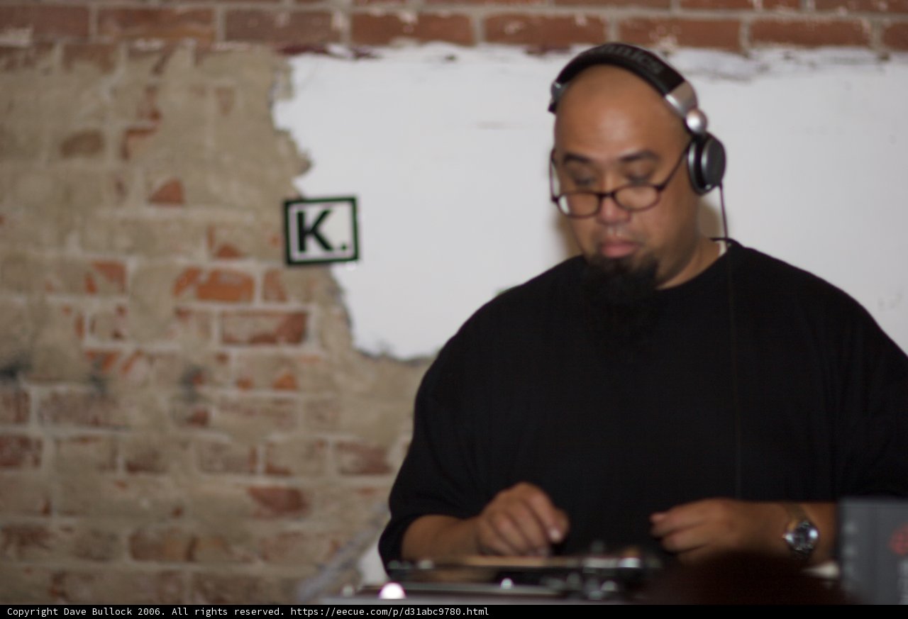 DJ Rhettmatic Spinning Beats with Headphones