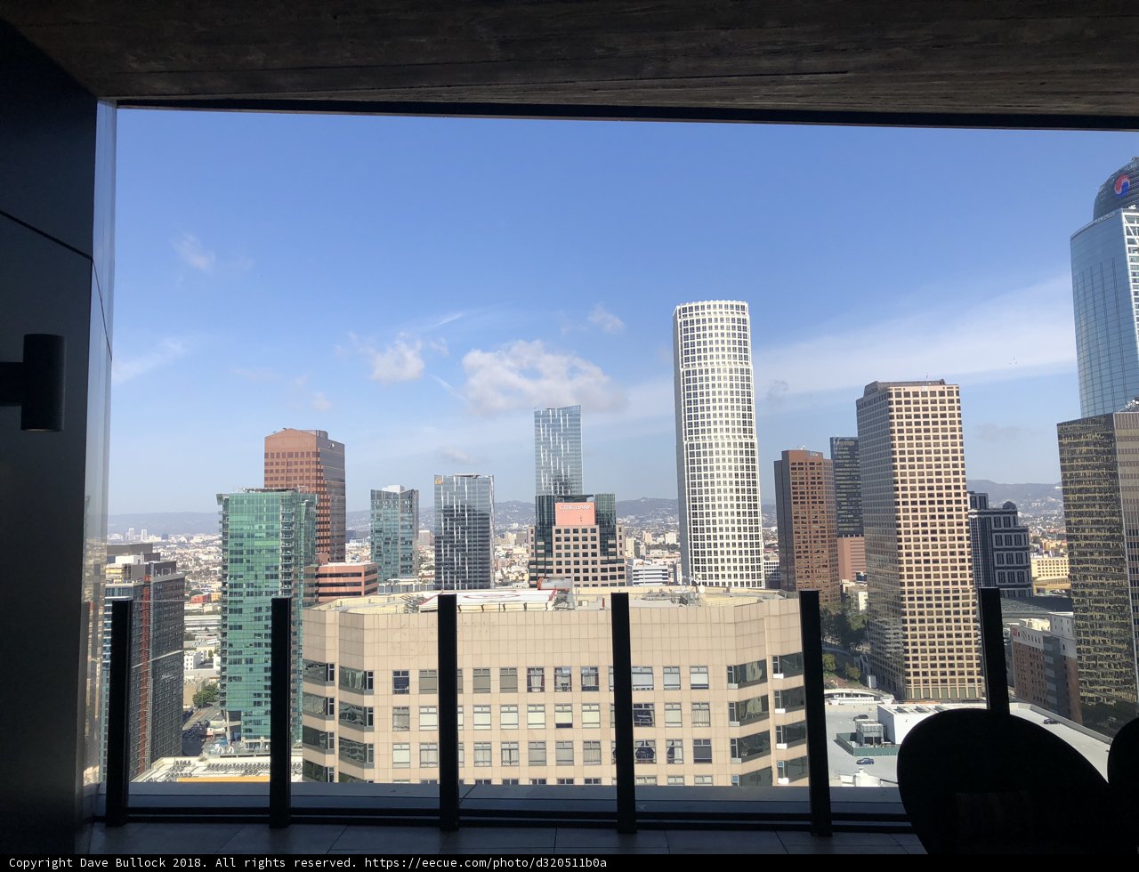 Cityscape View from High-Rise Window