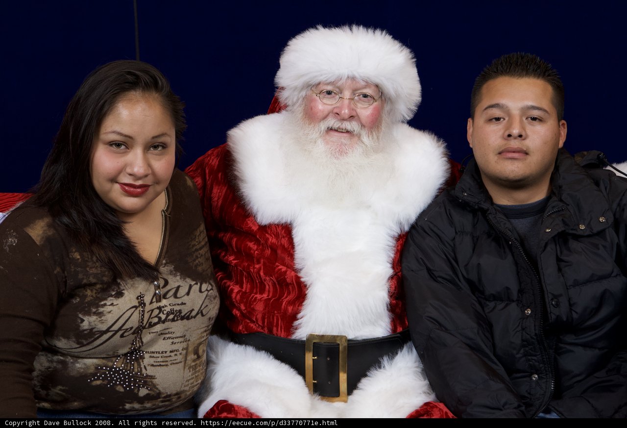 Festive trio with Santa Claus