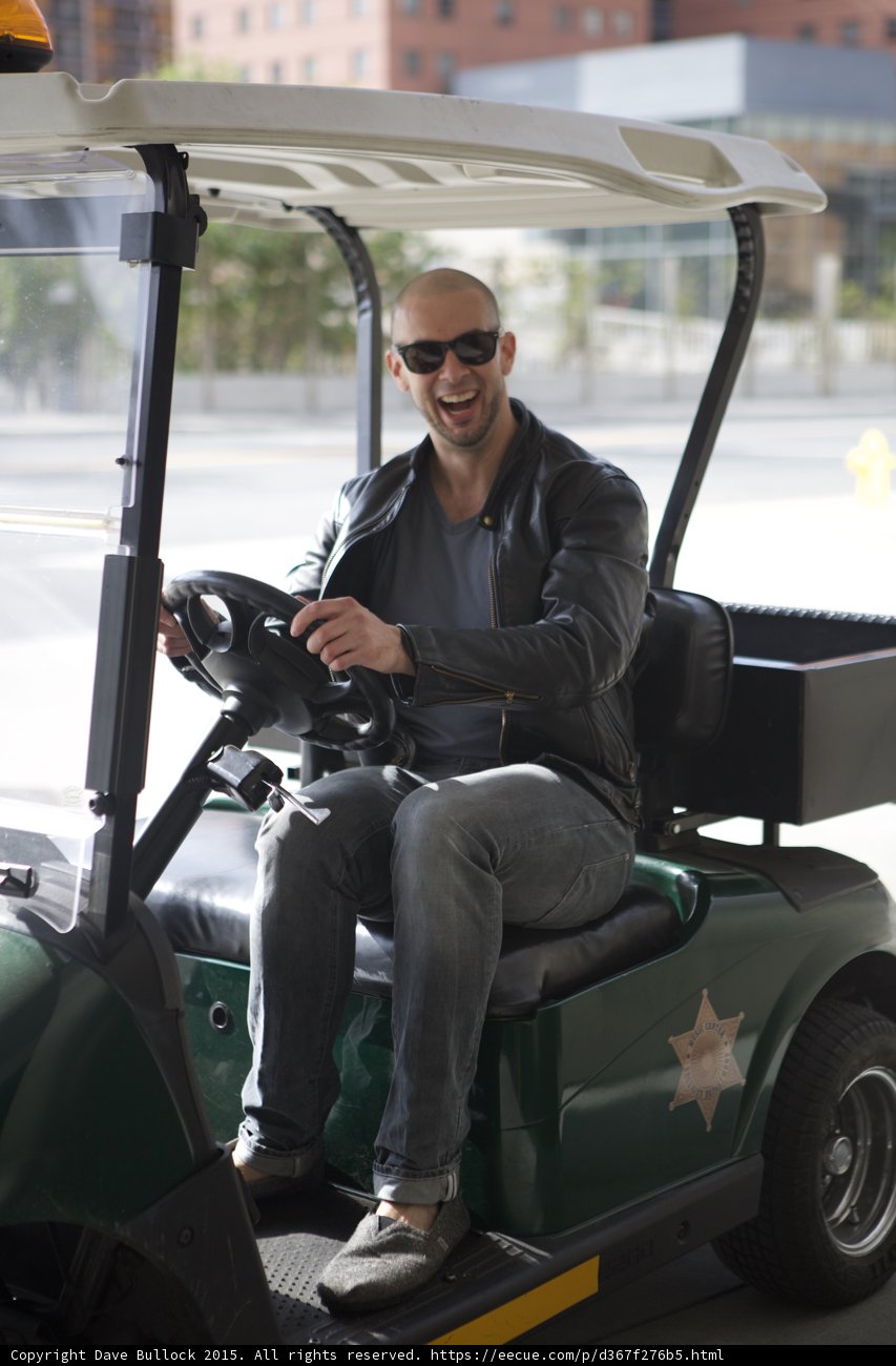 Driving Green Golf Cart