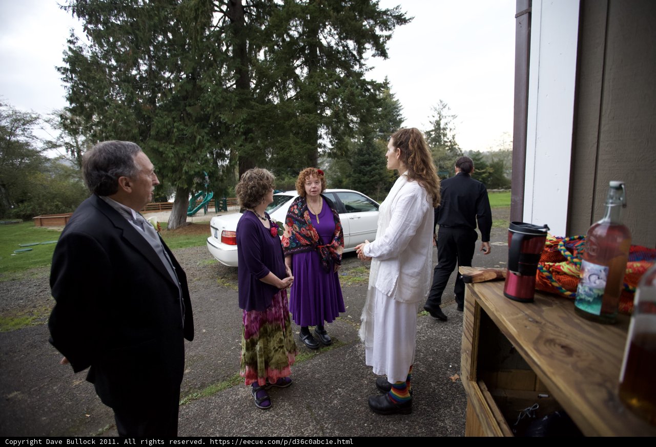 Wedding Guests Gathered Around the Bride