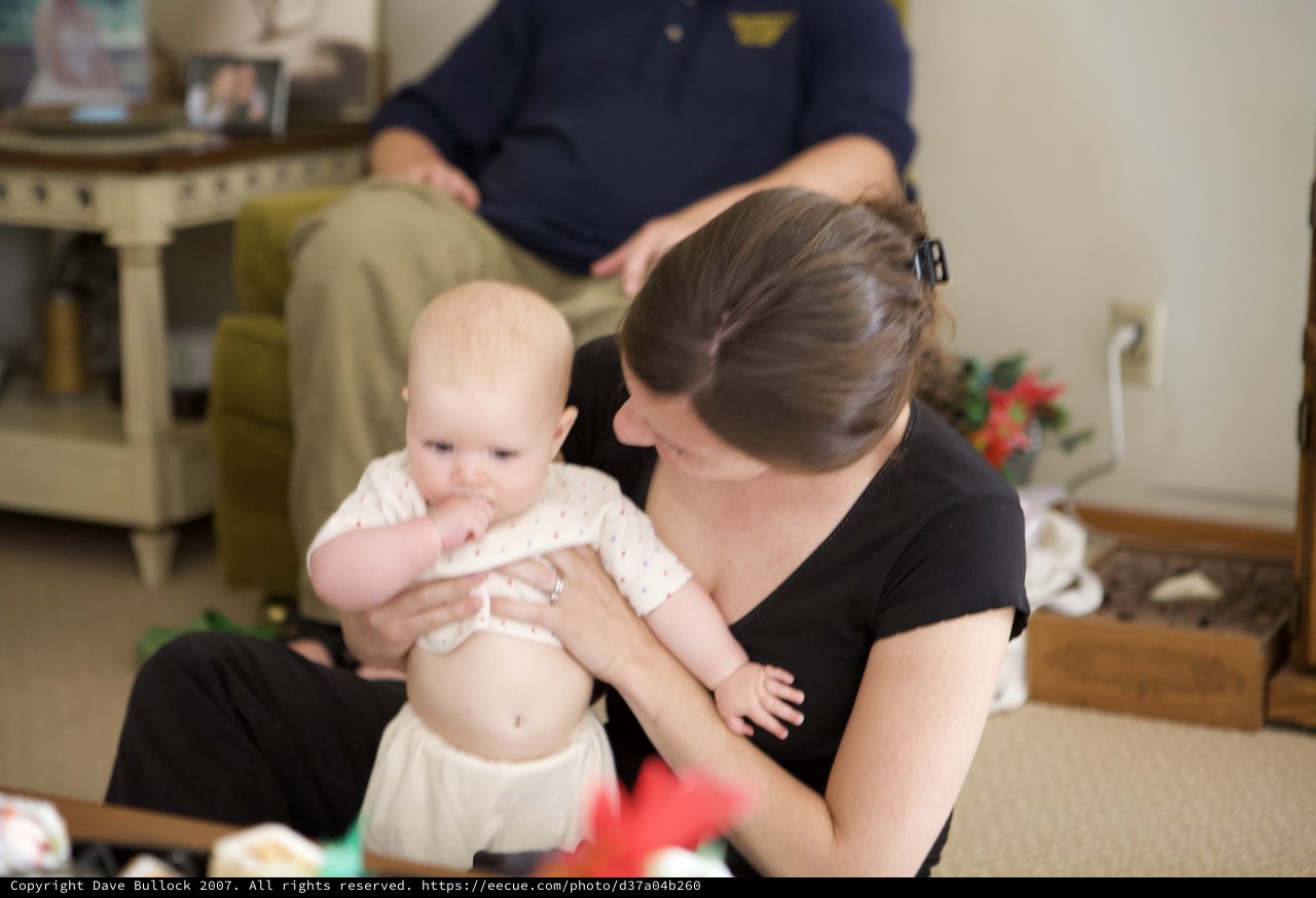 Mother and Baby Share a Tender Moment Indoors