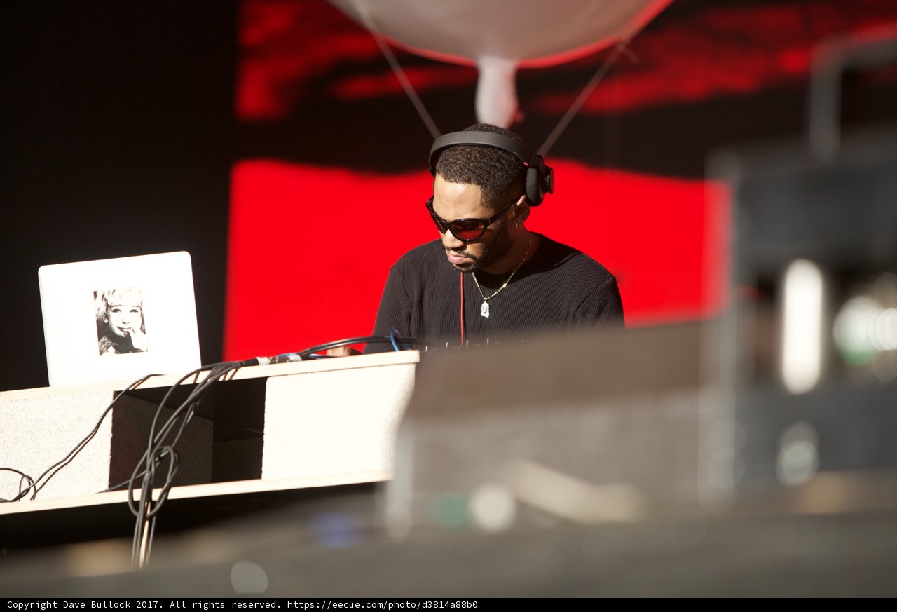 DJ Kaytranada mixing beats at Coachella
