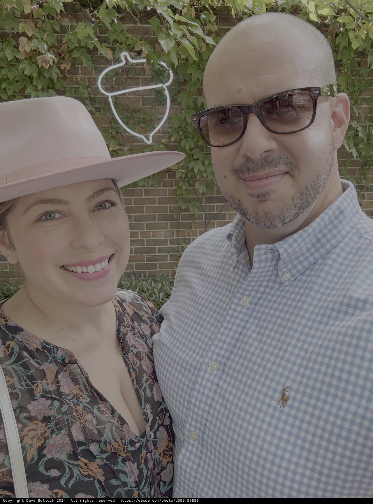 Couple's Casual Portrait at Outdoor Restaurant