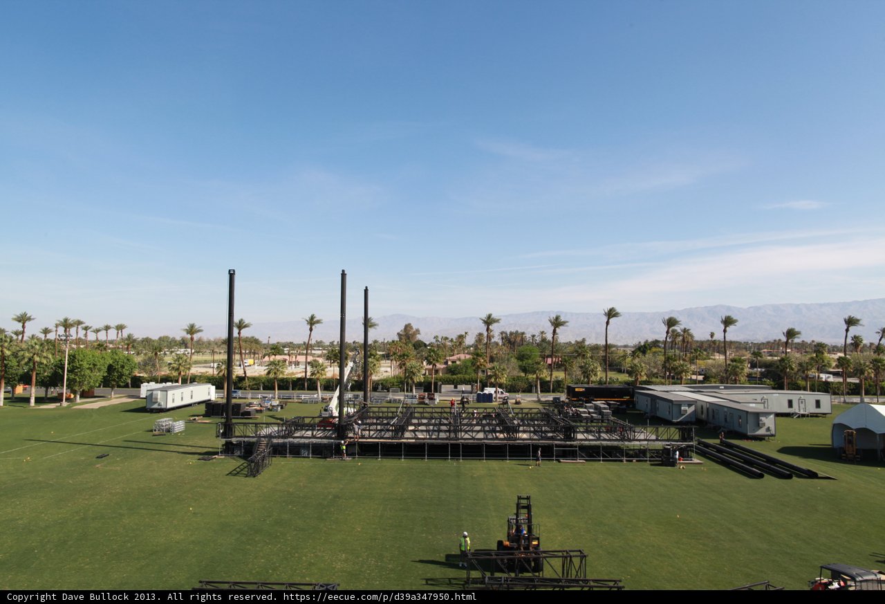 Centered Stage Amidst Wide Open Grass Field