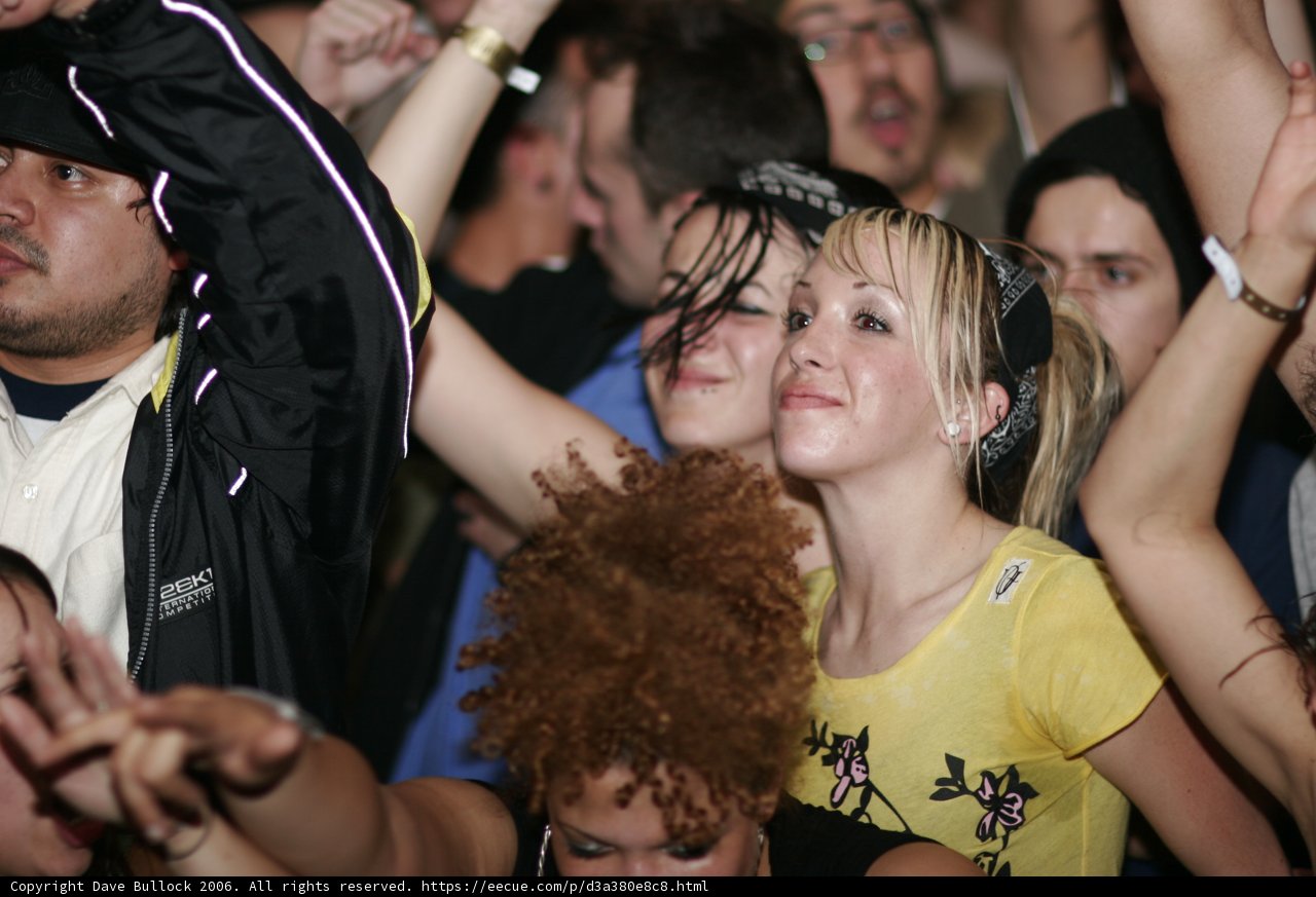 Nightclub Crowd with a Blonde Bombshell