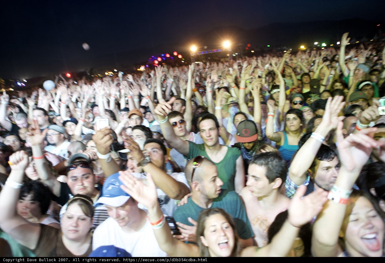 Night Sky Concert Crowd at Coachella