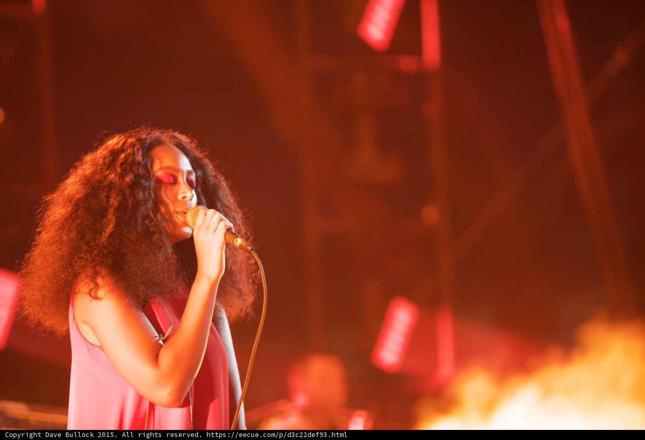 Solange Profile Eyes Closed Scaffolding Yellow Orange Smoke
