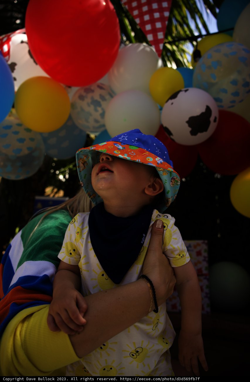 A Stylized Moment from Wesley’s First Birthday in Oxnard, 2023