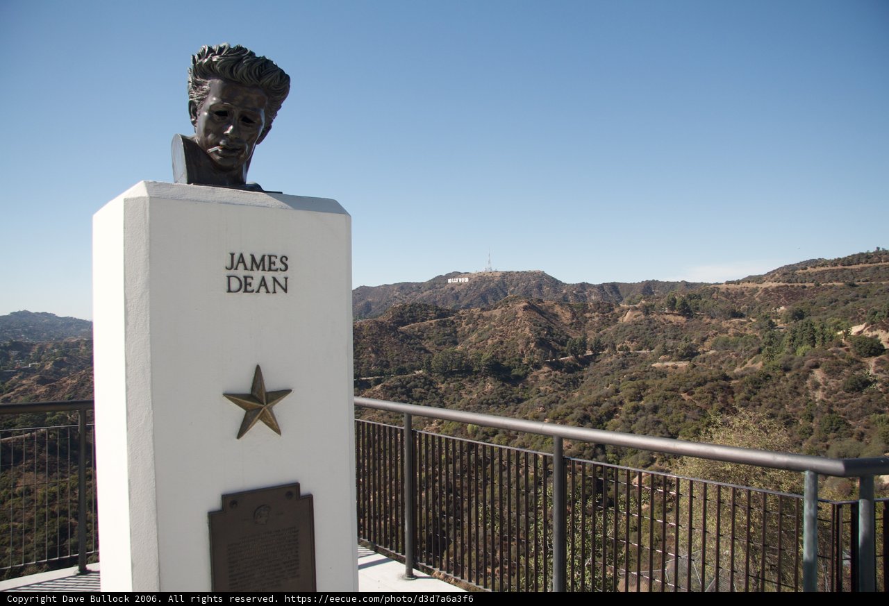 James Dean Statue on Hill