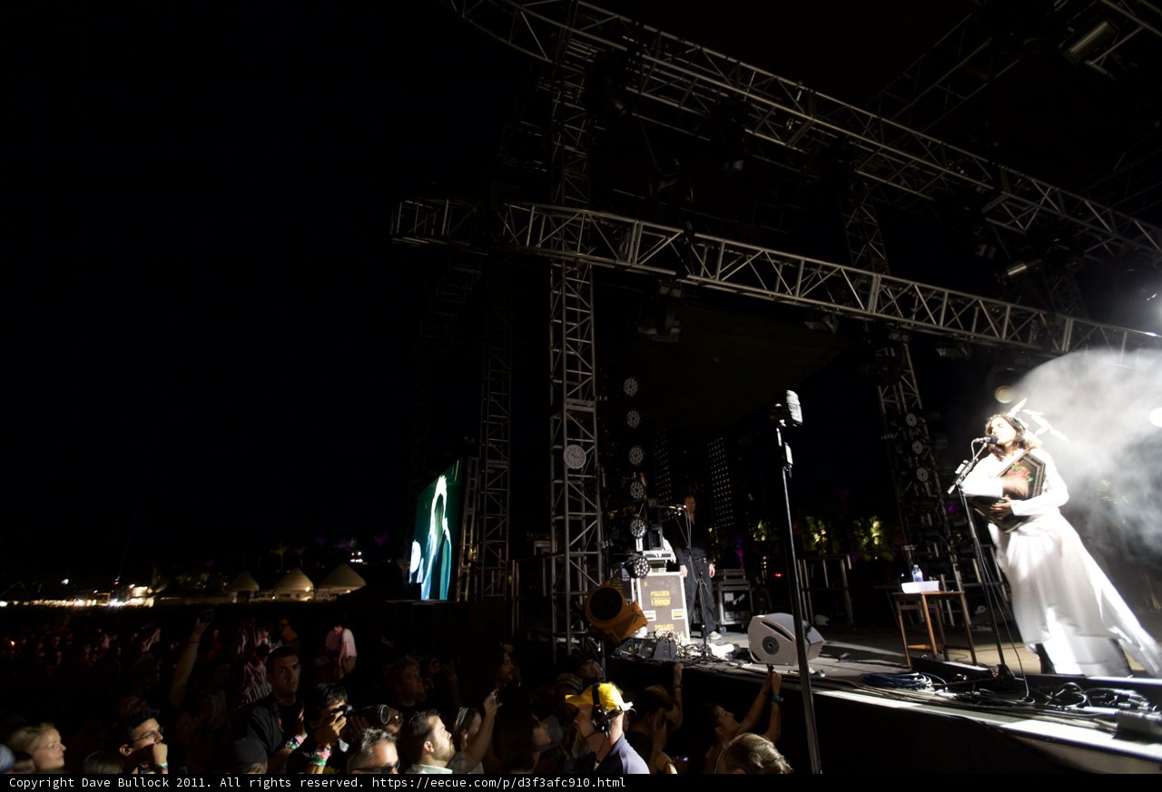 Captivating Crowd: A Woman Rocks the Stage