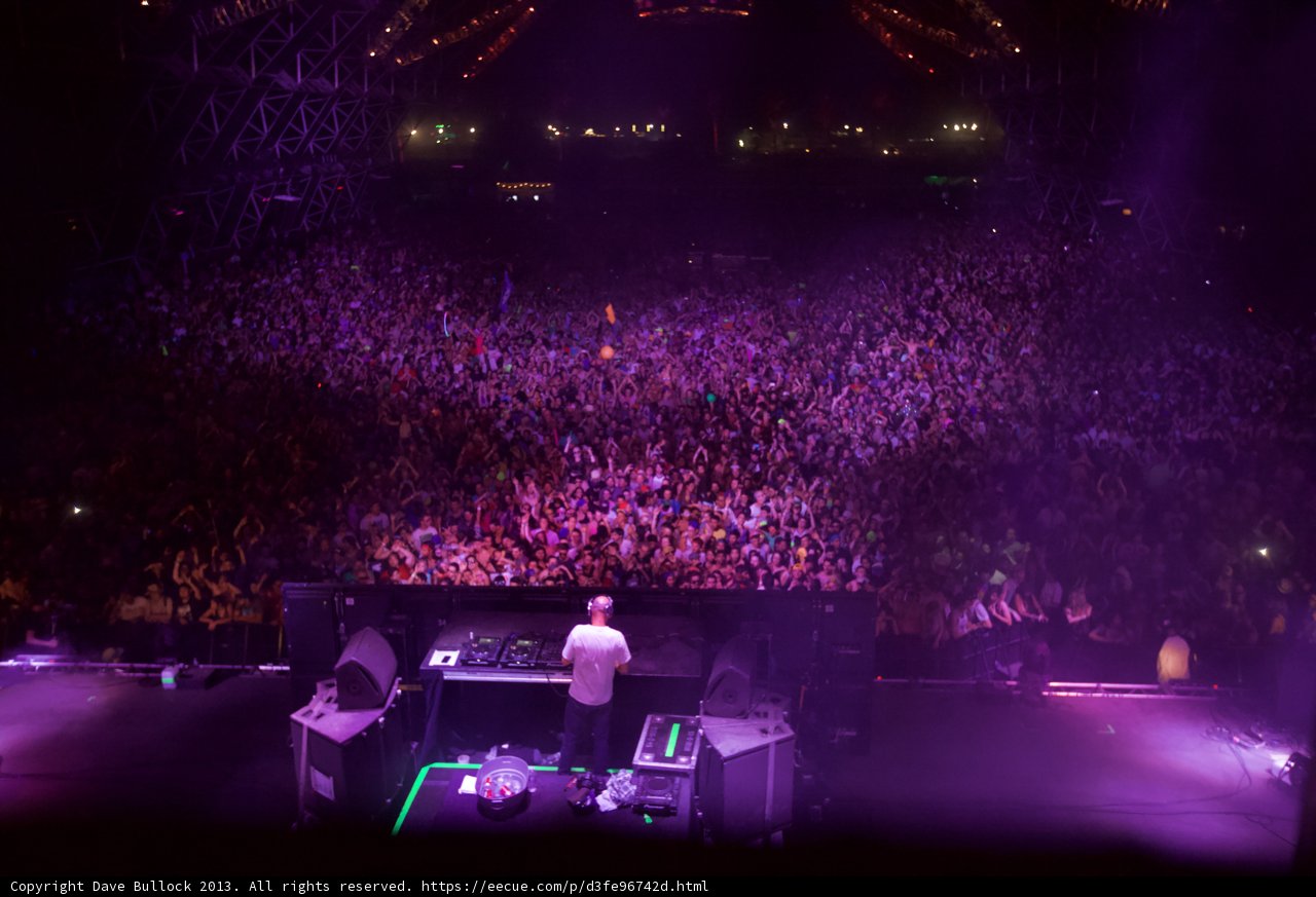 Electric Night: A rock concert with a lit crowd