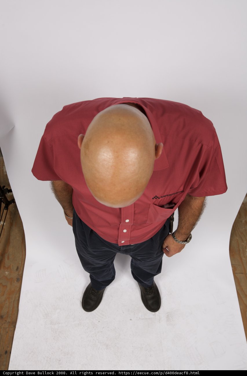 Man on Plywood Platform