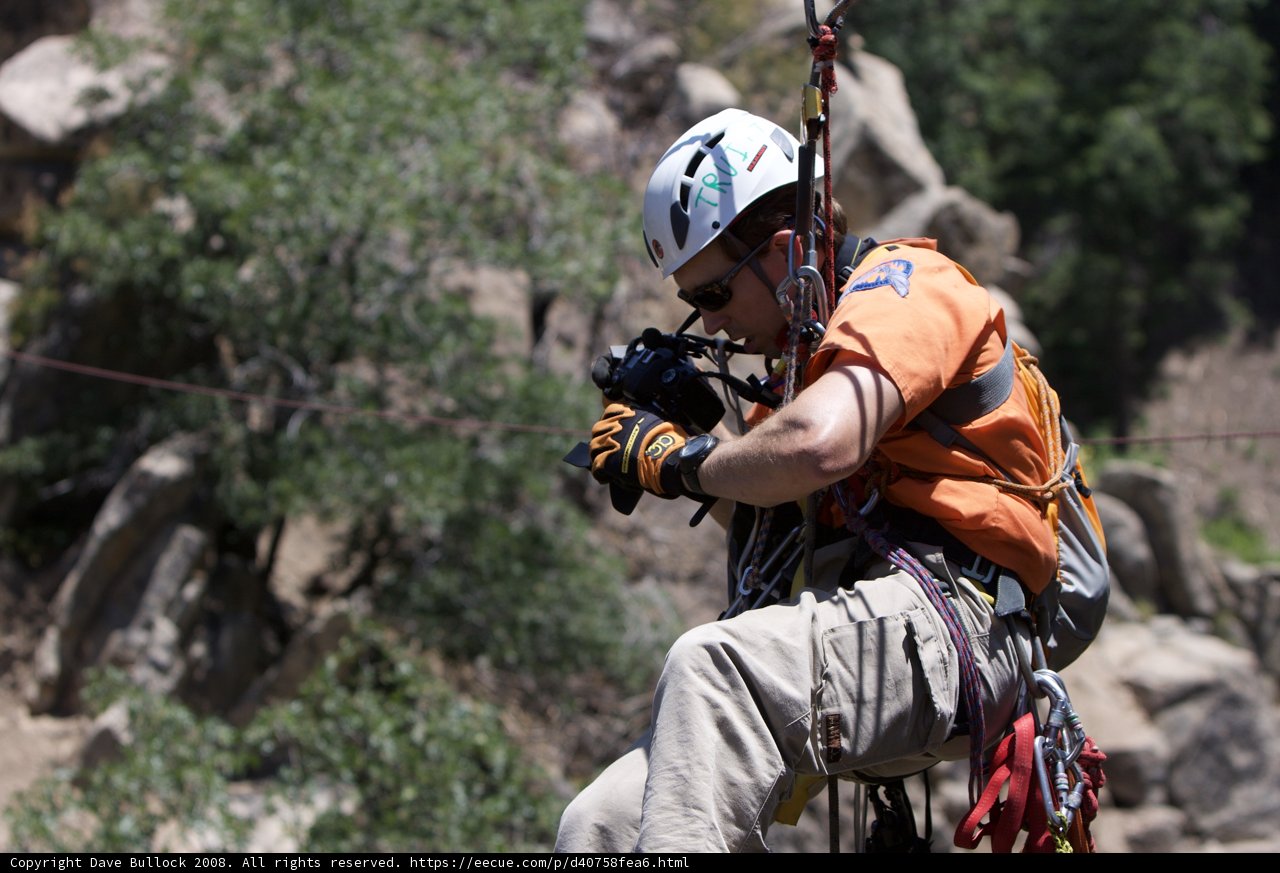 Highlining Over Rocky Terrain