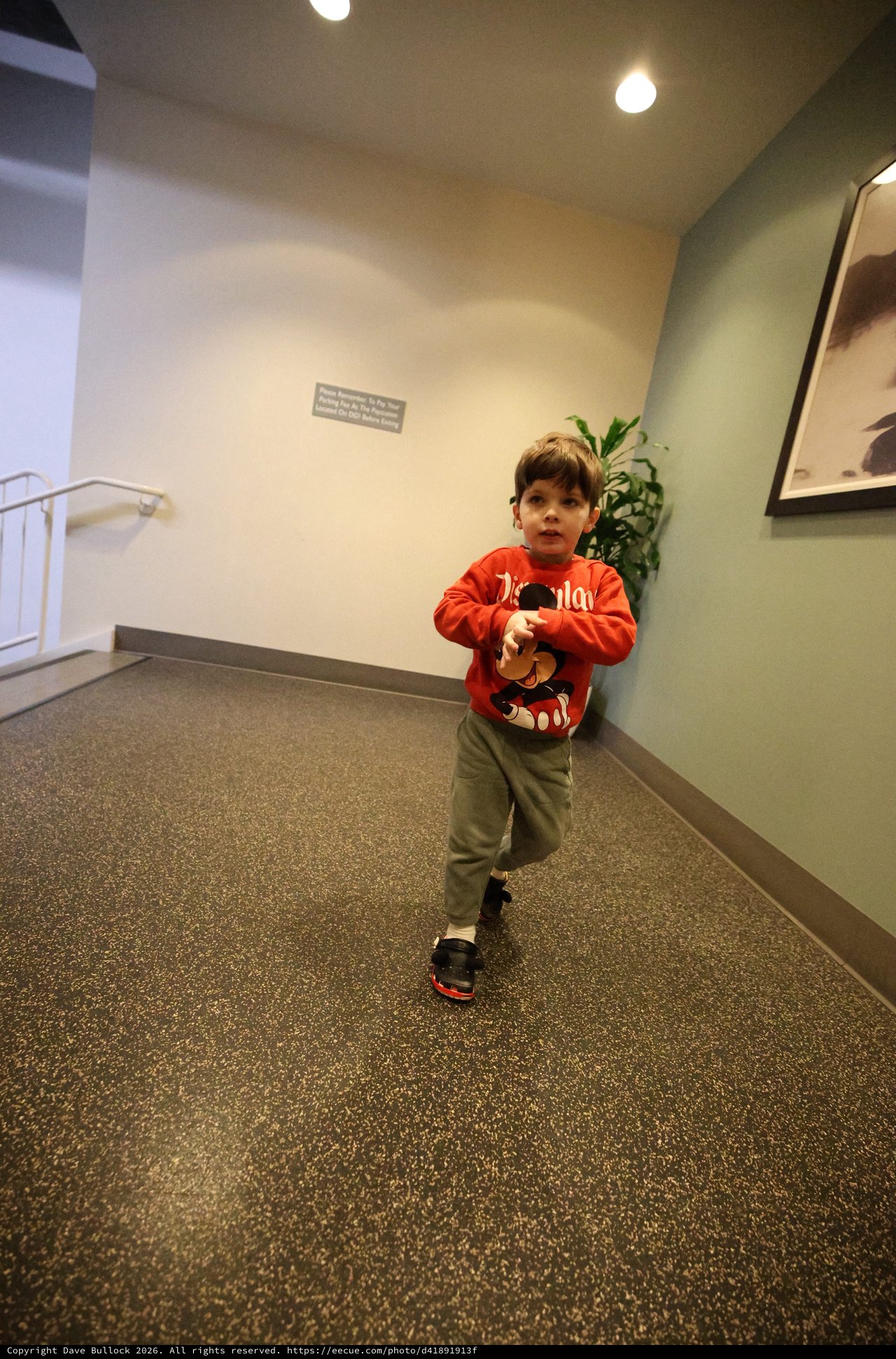 Young Child in Mickey Mouse Sweatshirt at Skywalker Ranch