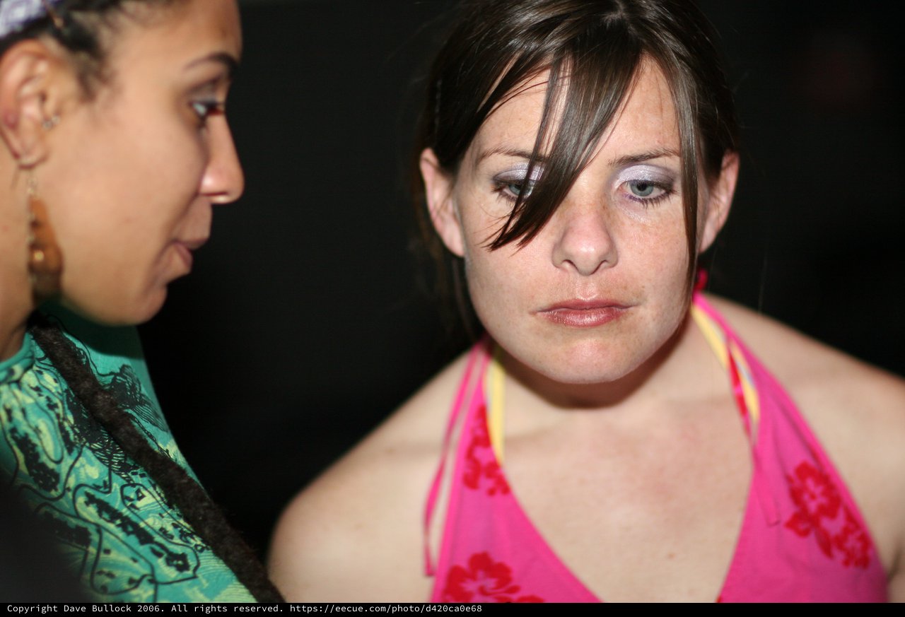 Two Women Share an Intimate Moment at Night