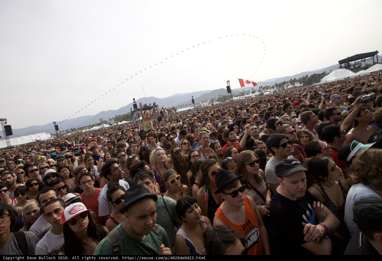 Coachella Saturday Music Festival Crowd