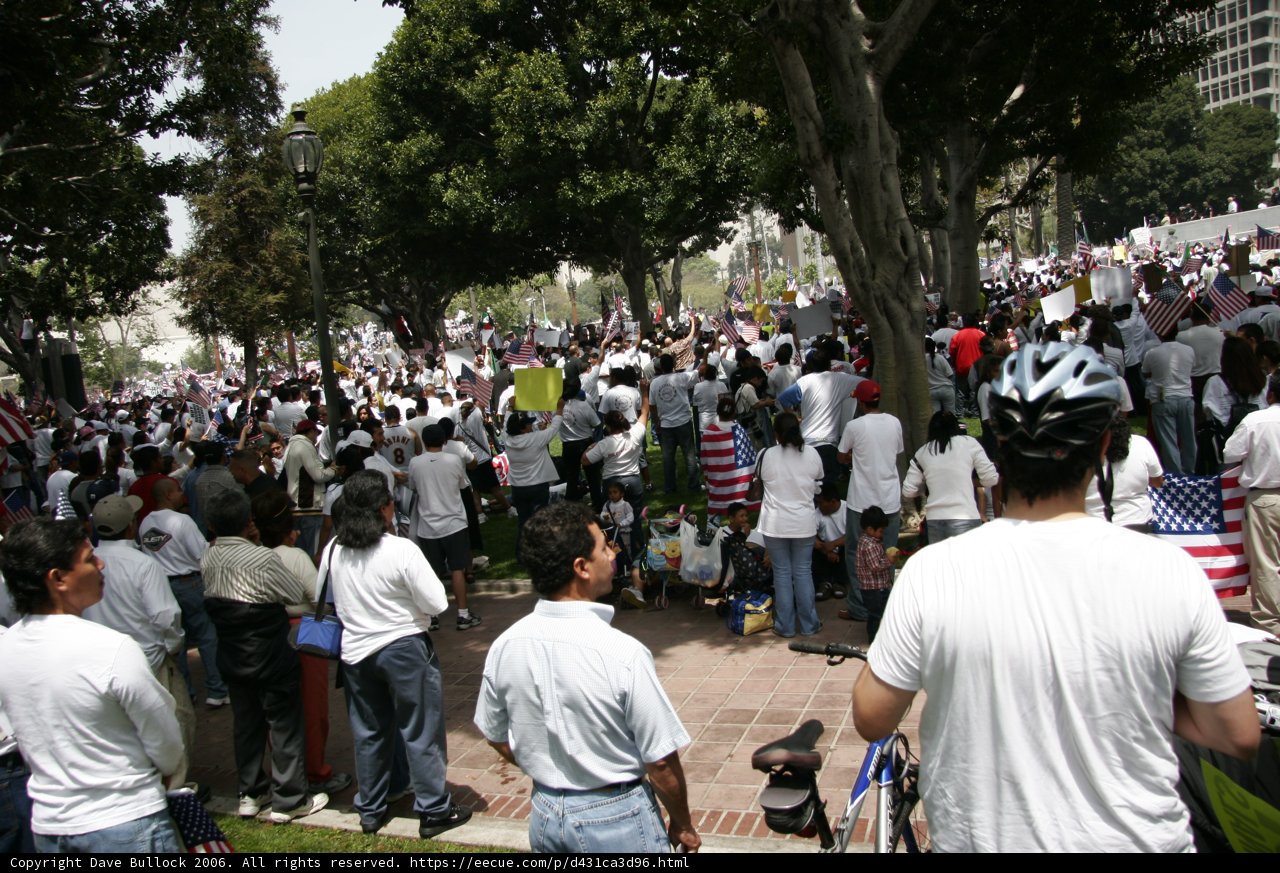People in Helmets Gather for Protest