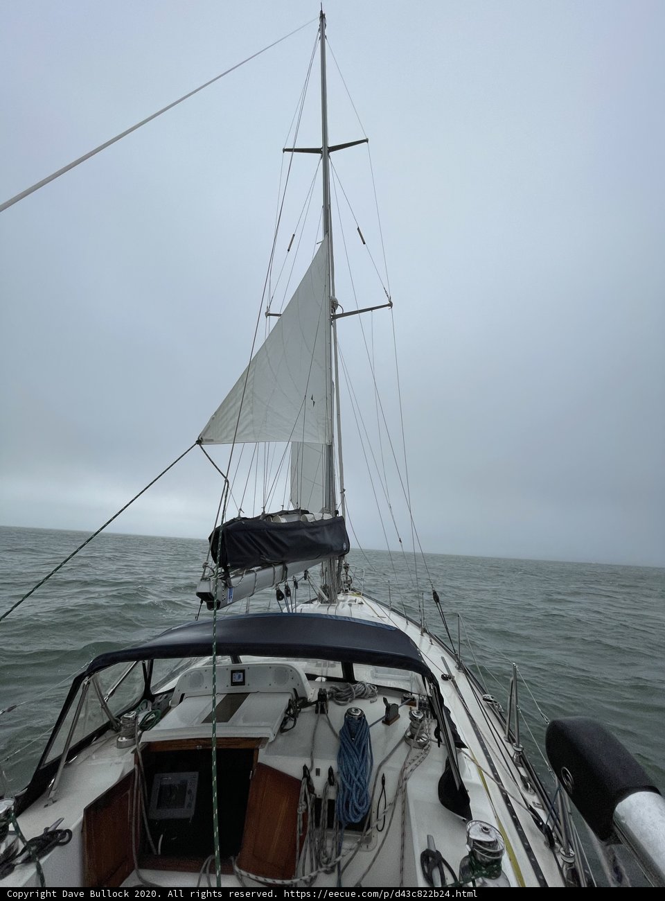 Sailing through Richardson Bay
