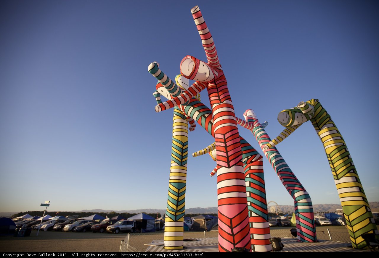 Colorful Sculptures Brighten Up Parking Lot