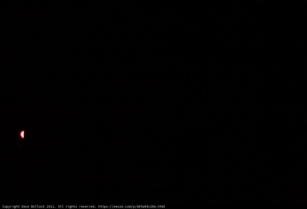Red Flare in the Night Sky