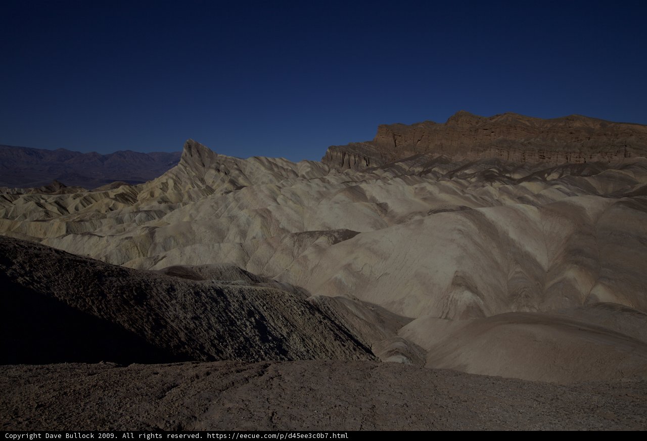 Moonrise over Death Valley Mountains