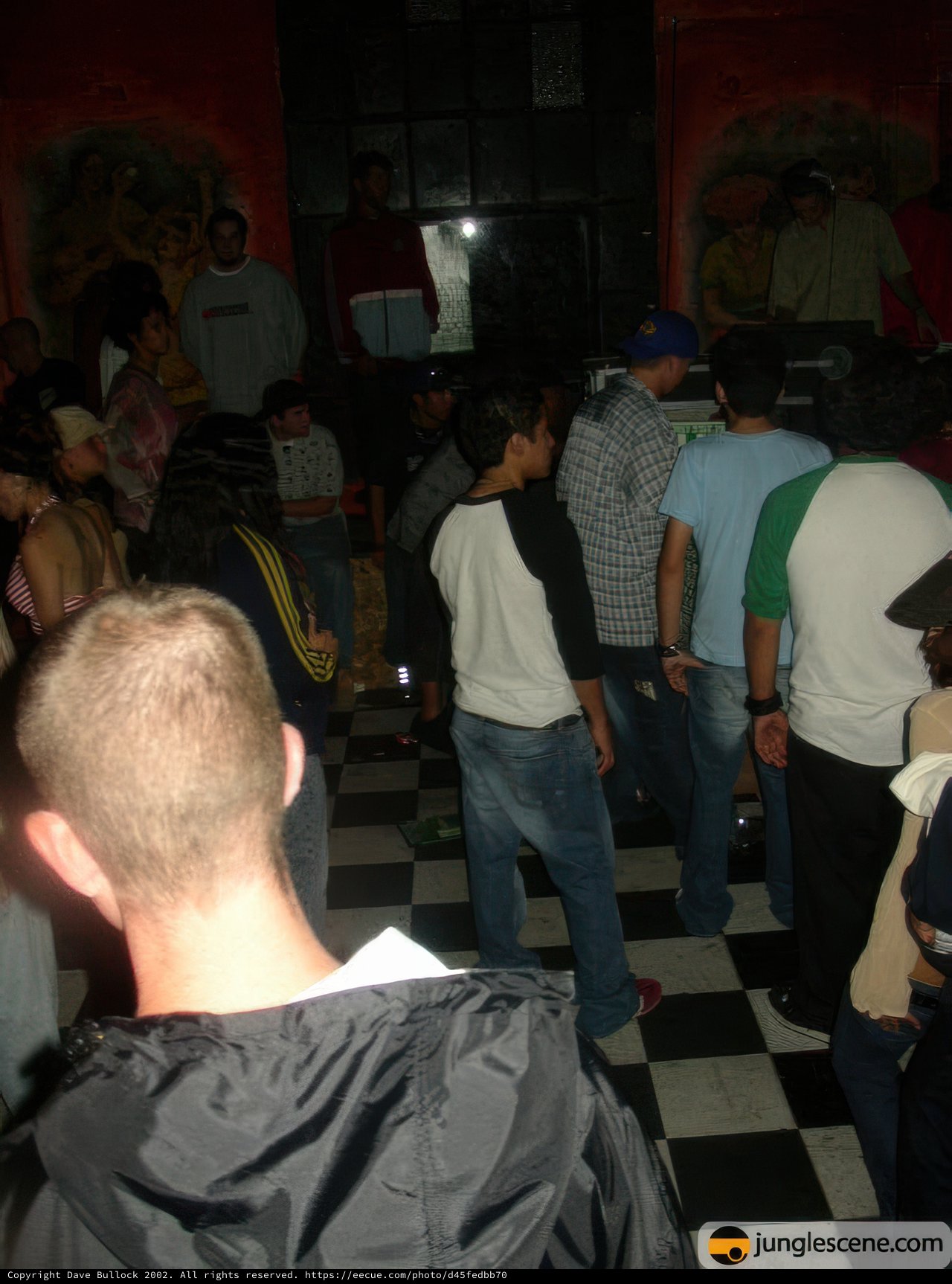 Nightclub Crowd Gathered Around Dance Floor