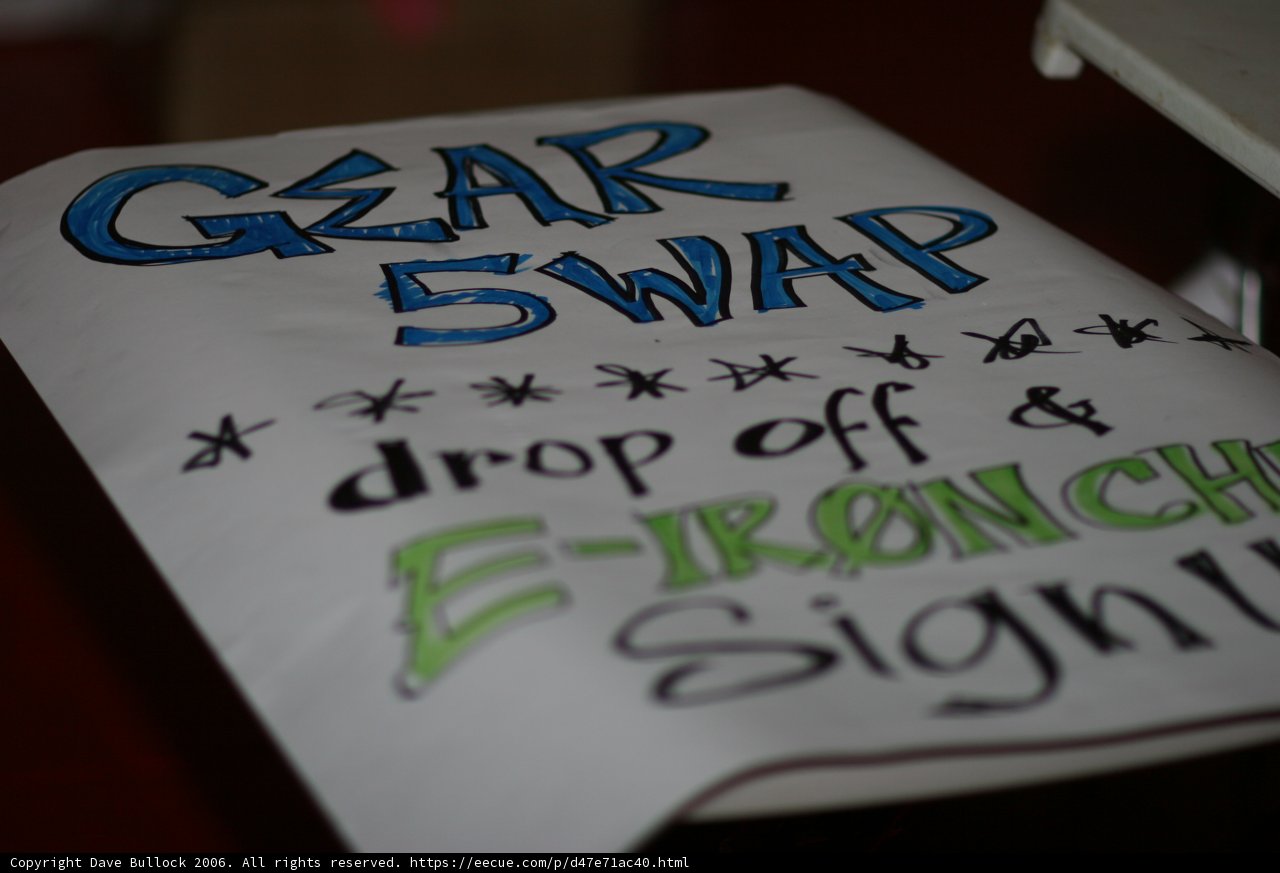 Gear Swap Sign