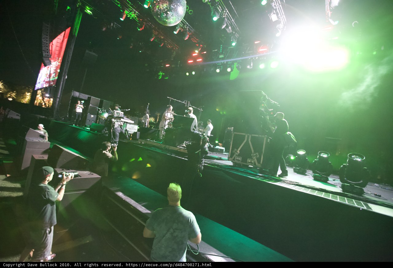 Green Lit Concert On Stage